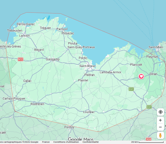 map Go Serrurerie Dinan Côtes d'Armor